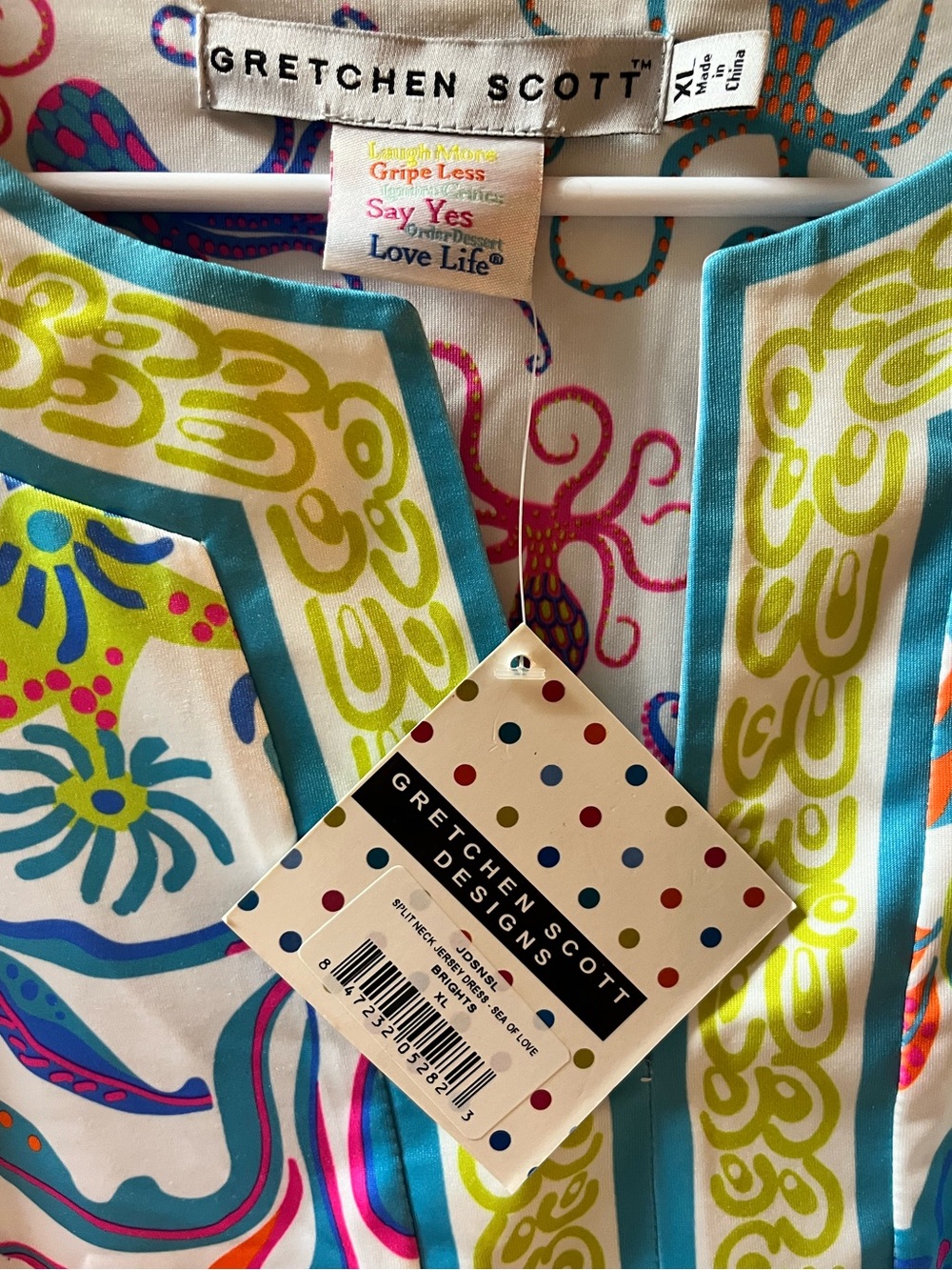 NWT Gretchen Scott Sea of Love Jersey Dress XL - Picture 2 of 7